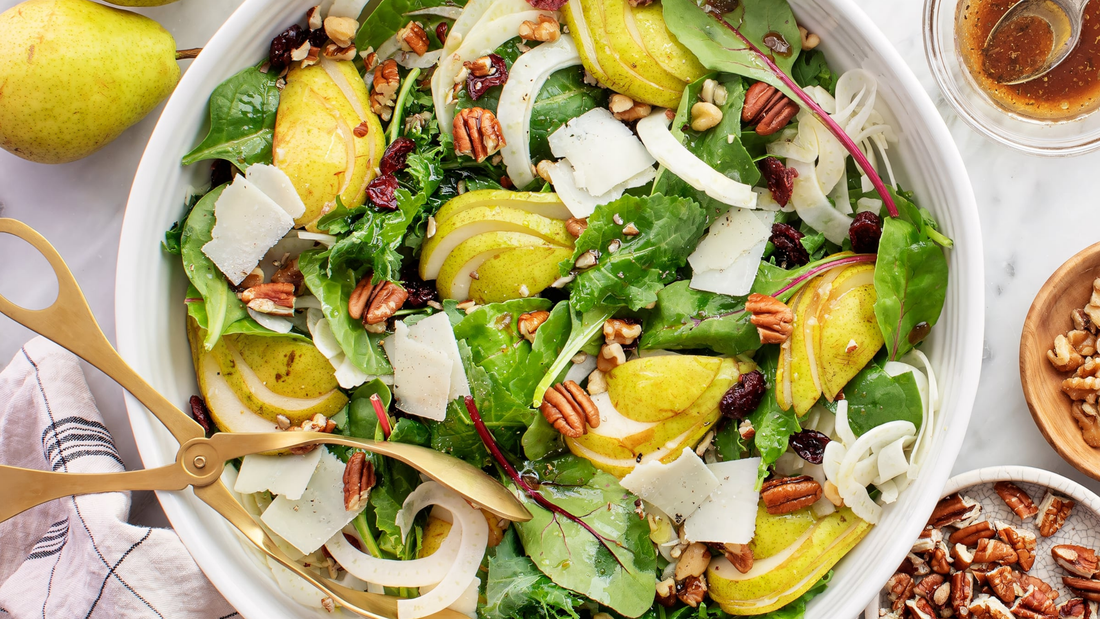Pear Salad with Balsamic & Walnuts