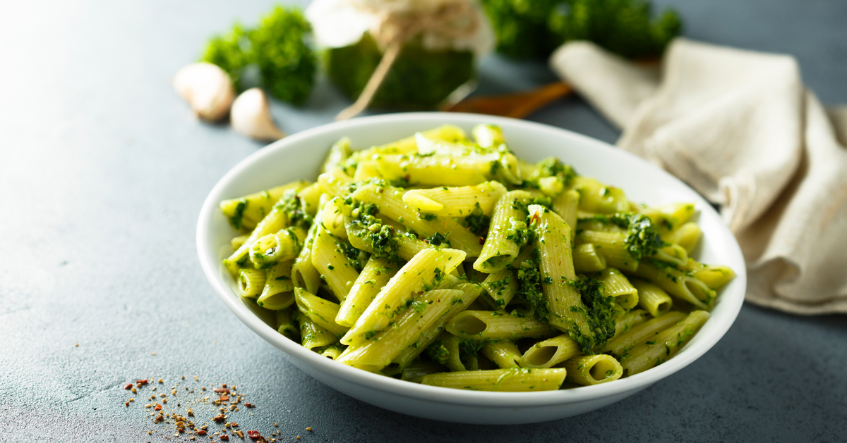 Morgan's Quick Pesto Pasta